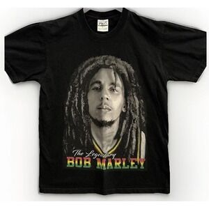 Bob Marley The Legendary Vintage T-shirt Men's Size L Black All Time Pro Reggae